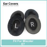 【Audio player】 ที่อุดหูสำหรับ E7 Mixcder หูฟัง Earpads Protein Velour แผ่นโฟมหนังแกะสีดำที่ครอบหู