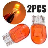 2x AMBER 12V W21/5 W T20 ไส้หลอดคู่รถ DRL ด้านข้าง 7443 ผลหลอดไฟ