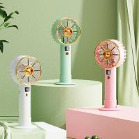 △ↂ 2023 new usb handheld fan mini portable dormitory desktop strong digital display mute electric