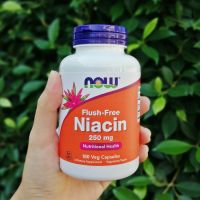 ไนอะซิน Flush-Free Niacin 250 mg 180 Veg Capsules (Now Foods®) วิตามินบี 3