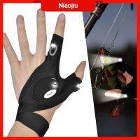 NIAOJIU LED Cycling กลางแจ้ง ตกปลา ไฟซ่อม เครื่องมือกลางคืน ไฟแฮนด์ฟรี ถุงมือไฟฉาย