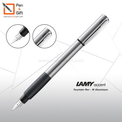 LAMY Accent Fountain Pen Nib M Aluminium AI-KK - ปากกาหมึกซึมลามี่ แอคเซ้นท์ หัวM สีอลูมิเนียม ของแท้ 100 % [Penandgift]