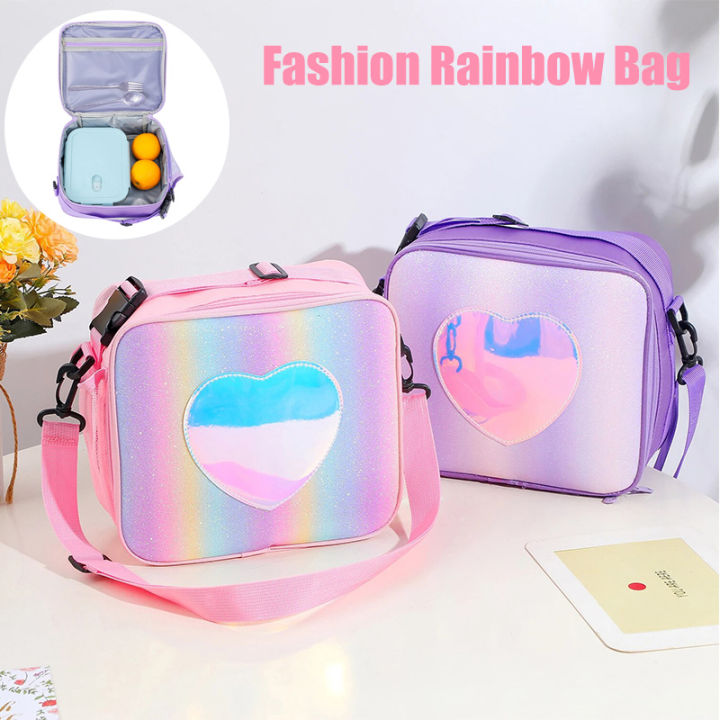 Lunch Box for Girls Kids, Insulated Tote Bag Leakproof Thermal Cooler  Reusable Lunch Bag for School Office Outdoor 