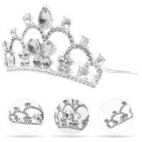 OULII มงกุฏขนาดเล็ก Rhinestone Tiara Comb Girls ปาร์ตี้วันเกิดเครื่องประดับผมอุปกรณ์เสริมผม