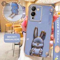 Callfire เคสสายรัดข้อมือยาวสำหรับ Infinix Note 12 G96 X670ขายึดกระต่ายเชือกแขวนหรูหราชุบนุ่มป้องกันกล้องสี่เหลี่ยมเคสยางป้องกันการตก