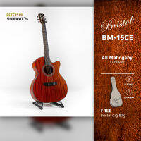 กีตาร์โปร่ง Bristol by Blueridge รุ่น BM-15CE ทรง OOO (All Mahogany) พร้อมกระเป๋า