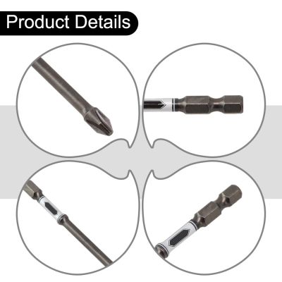 1pc PH2 Cross Screwdriver Bit 1/4 Hex Shank 50-150mm Double Head Impact For Electric Air Drills So Forth hand Tools Accessories Screw Nut Drivers