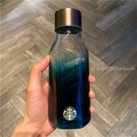 Starbuck Cup 2022 Classic Dark Green Gradient Glass ที่มาพร้อมกับถ้วยกาแฟถ้วยน้ำ