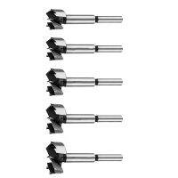 Forstner Bit Set, 5-Pcs Forstner Bits Wood Drilling Smooth Flat-Bottomed Pocket Holes in Wood, 3/8inch Shank Fit Drills