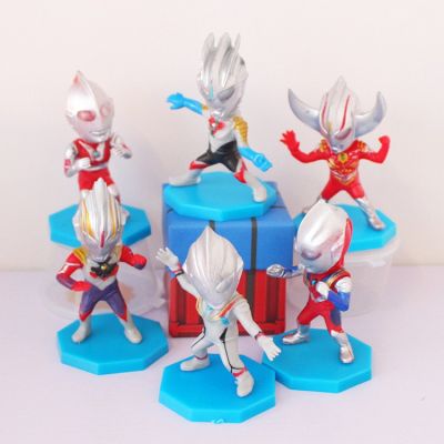 5-10cm Ultraman Action Figures Set PVC Altman Six Brothers Figures Diga Beria Pavat Gide Model Toys