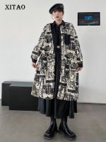 XITAO Jackets Fashion Single Breasted Women Casual Print Coat