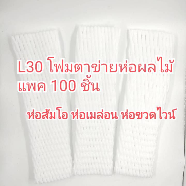 l30-โฟมห่อผลไม้-โฟมตาข่าย-100-ชิ้น-เส้นใหญ่-โฟมห่อผลไม้-โฟมตาข่ายห่อผลไม้-ยาว-30-cm-โฟมกันกระแทก-โฟมตาข่าย-ยืดหยุ่นดี-พร้อมส่ง