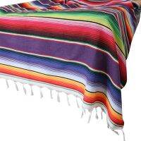 Hot XD-Mexican Tablecloth for Mexican Party Wedding Decorations, Mexican Saltillo Serape Blanket Bed Blanket Outdoor Table Cover