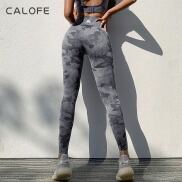 CALOFE Quần Legging Tập Yoga Cho Nữ Quần Thể Thao Tập Luyện Cạp Cao Họa