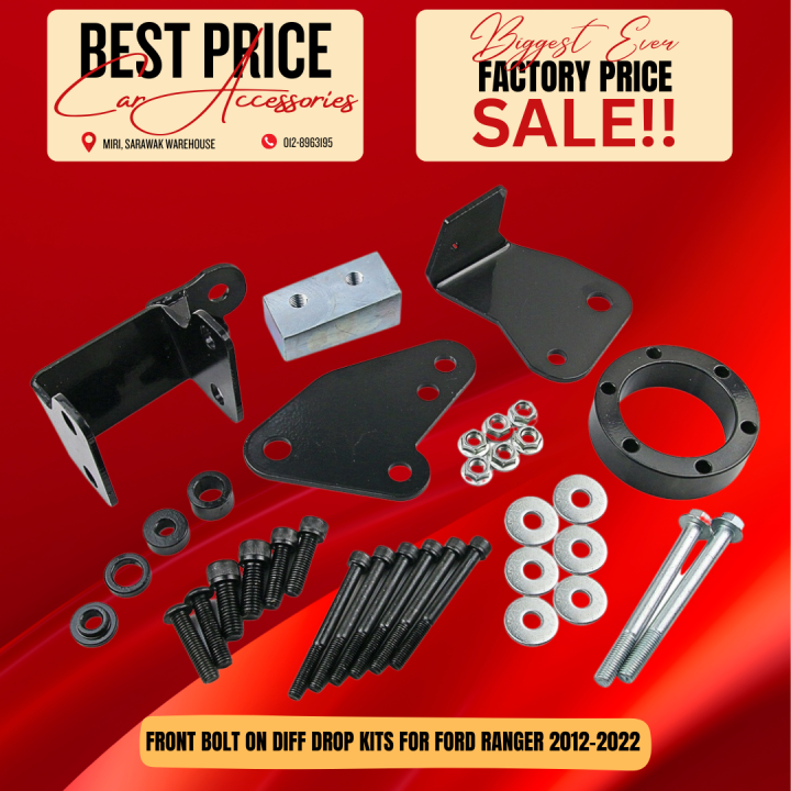 FRONT BOLT ON DIFF DROP KITS FOR FORD RANGER T6 T7 T8 20122022 MAZDA BT50 2.2 3.2 20122020 4WD