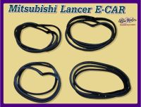 MITSUBISHI LANCER E-CAR "FRONT" (LEFT &amp; RIGHT) and "REAR" (LEFT &amp; RIGHT) DOOR SEAL WEATHERSTRIP RUBBER SET (4 PCS.) #ยางขอบประตู หน้า(ซ้าย-ขวา) หลัง(ซ้าย-ขวา) 4 ชิ้น ครบเซ็ท