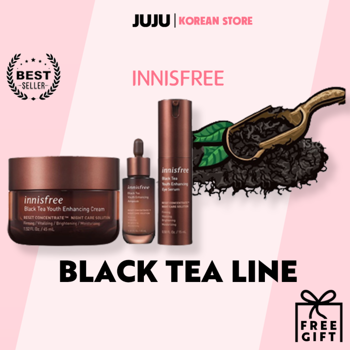 Innisfree / Black Tea Line / Ampoule , Eye Serum , Cream Lazada