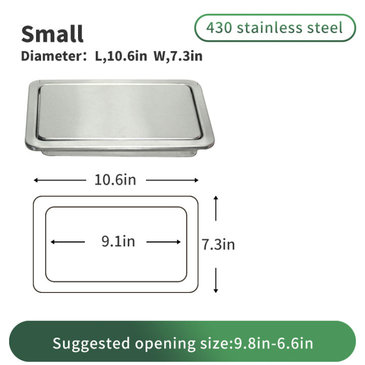 ครอบคลุมถังขยะปิดภาคเรียนสามารถตก-แต่งฝาครอบสแตนเลส-clamshell