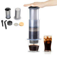 เครื่องชงกาแฟเอสเพรสโซ่แบบพกพาคาเฟ่ฝรั่งเศสกด CafeCoffee หม้อสำหรับ AeroPress เครื่องที่มีตัวกรองชุดกระดาษ