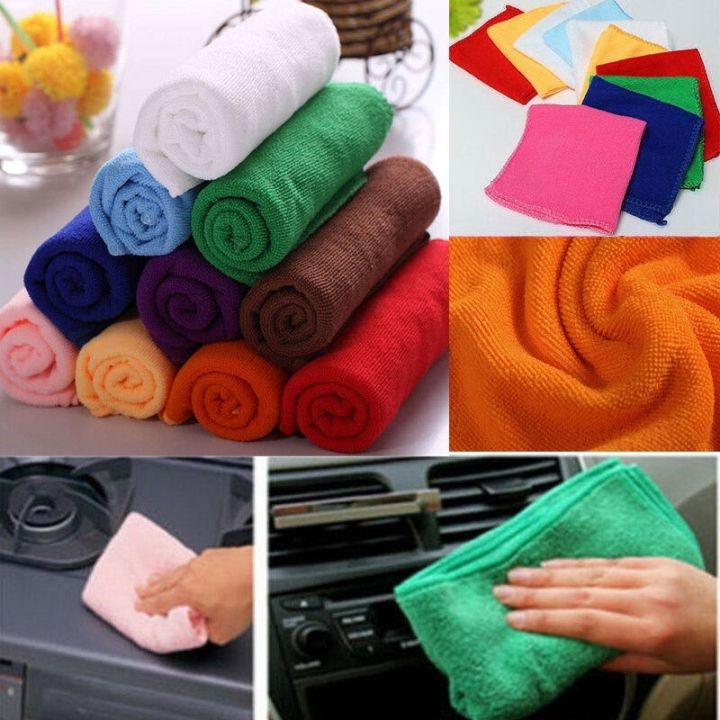 2-4-pcs-lot-mixed-color-microfiber-car-cleaning-towel-kitchen-washing-polish-set