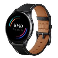 ✹♨﹊ Genuine Leather Strap For OnePlus Watch Smart Watchband For Xiaomi MI Watch Color Replacement Bracelet For VIVO Watch 42mm 46mm