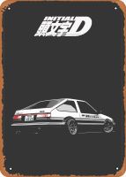 Initial D ป้ายดีบุกโลหะ8X12ในอะนิเมะโปสเตอร์โบราณตกแต่งมนุษย์ถ้ำ