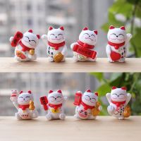 Lucky cat creative cute doll solid resin hand-made animal doll micro-landscape making bonsai Japanese-style decoration