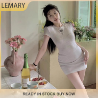 Lemary 2023แฟชั่นใหม่ล่าสุดสำหรับผู้หญิงชุดเดรสลำลองสำหรับไปคลับเซ็กซี่รัดรูปยางยืดแขนสั้นชุดมินิเดรส