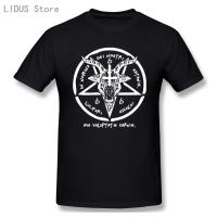 Availableเสื้อยืดคอกลมผ้าฝ้ายพิมพ์ลาย Baphomet สําหรับผู้ชาย  AVI0