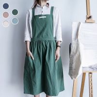 Nordic Simple Florist Apron Cotton Linen Gardening shops kitchen Aprons kitchen accessories maid dress delantal cocina Aprons