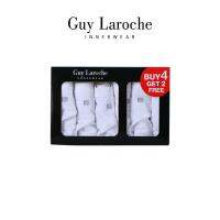 GUY LAROCHE กางเกงในชาย  PACK 6 ชิ้น  Cotton spandex ( สีขาว ) สุดคุ้ม (JUS4905R2WH