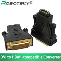 24K Gold Plated DVI to HDMI-compatible Converter 1080P HDMI-compatible Female to DVI 24+1 Male Adapter Cable for PC Monitor Cables