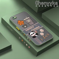 เคส Chenyyka สำหรับ OPPO A77 F3 F3 Plus เคสลายการ์ตูนน่ารักดีไซน์ใหม่แพนด้าเคสโทรศัพท์เนื้อแข็งขอบซิลิโคนแบบนุ่มเคสกันกระแทกคลุมทั้งหมดเคสป้องกันเลนส์กล้อง