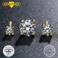 {Han ornaments}จริง0.1-1กะรัต D สี Moissanite ต่างหูสำหรับผู้หญิง100 925ต่างหูเงิน2021แนวโน้มเครื่องประดับจัดงานแต่งงาน585 Rose G Old