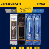 Original Vandoren CRMIX3 Bb Clarinet Reed Mix Card, Includes 1 Each of V12, 56 Rue Lepic, V21 &amp; Bonus V21