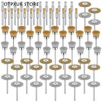 OTPXUK ล้อแปรงเบ็ดตกปลาเรืองแสงแปรงสแตนเลสไร้สนิมเบ็ดตกปลาเรืองแสงพร้อมก้าน1/8 ",แปรงขัดทำความสะอาดไร้รอยขีดข่วนแปรงเบ็ดตกปลาเรืองแสงสำหรับถอดสี72ชิ้น