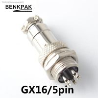 ◈㍿ 1Set GX16 5Pin 5P 16MM Male Female Wire Panel Connector Circular Aviation Connector Socket Plug