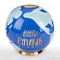 Hhrr Little Explorer Globe กระปุกออมสินธนาคารพอร์ซเลนสำหรับผู้ใหญ่