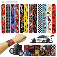 【hot】♤✸✽  12Pcs Racing Car Pulseiras Race Decoração Feliz Kids Boys Hot Wheels Theme Birthday Favors