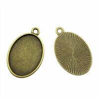 Fit Oval 18X25Mm Bronze Base Components Jewellery Making Supplies Art Crafts Diy Make Accessories