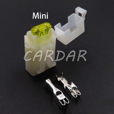 1 Set Mini Fuse Holder with Crimp Terminal Small Blade Type Inline InLine Fuse Holders for Car Auto Connector Fuses Accessories