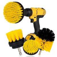 3Pcs/Set Electric Scrubber Brush Drill Brush Kit Plastic Round Cleaning Brush For Carpet Glass Car Tires Nylon Brushes 2/3.5/4 39; 39;