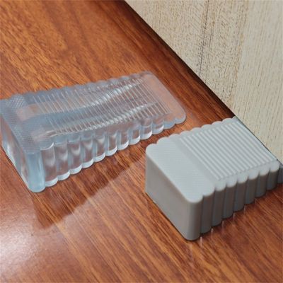 Soft Plastic Door Stoppers For Floor Rubber Door Stop Wedge Thick Durable Wear-resistant Anti-Collision Door Clip Block Decorative Door Stops