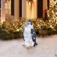 2022ตกแต่งคริสต์มาสเพนกวินไฟประดับตกแต่งสวนอะคริลิควันคริสต์มาสรูปนกเพนกวิน