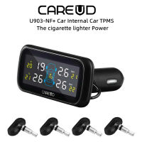 CAREUD U903-NF + ยานพาหนะ TPMS จอแสดงผล LCD อุปกรณ์อิเล็กทรอนิกส์ TPMS ไร้สายพร้อมเซ็นเซอร์ภายใน 4 ตัว