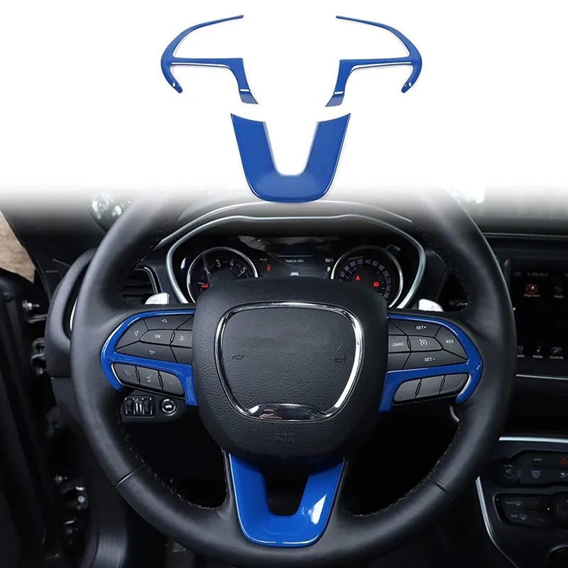 Steering Wheel Trim for Dodge- Challenger Charger 2015-2022 Durango, for  -Jeep Grand Cherokee 