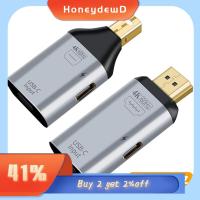 HONEYDEWD โทรศัพท์มือถือ 4K 60Hz ตัวแยกวิดีโอ Pd ชาร์จ100W Type-C ถึง DP/HDMI-เข้ากันได้/DP ขนาดเล็ก USB C เป็น HDMI ตัวแปลง อะแดปเตอร์สายเคเบิล