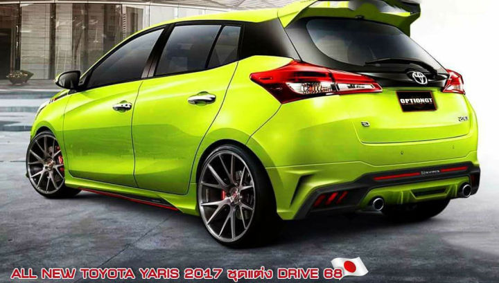 สเกิร์ตข้าง-สเกิร์ตข้างรถยนต์-yaris-2017-2021-5ประตู-ทรงdrive-68-พลาสติกabs-งานดิบไม่ทำสี