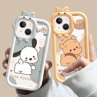 เคสวินนี่เดอะพูห์การ์ตูนสำหรับ OPPO A15 A12E A15S A16 A16s A31 A53 A54 A55 A57 A3S A72 A74 A8 A9 A5 A96ฝาปิดโทรศัพท์เคสเลนส์ Monster Little