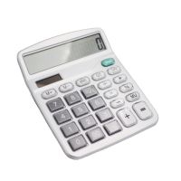 12Digit Desk Calculator Large Buttons Financial Business Accounting Tool Silver Big Key Battery Solar Power for School Office Calculators